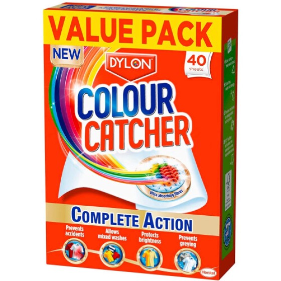 Dylon Colour Catcher All-Purpose Laundry Detergent Sheets – 2 x 40 sheets